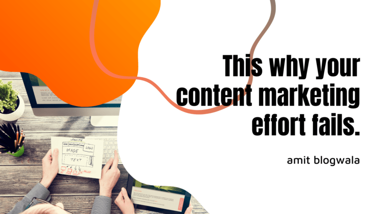 This why your content marketing effort fails.