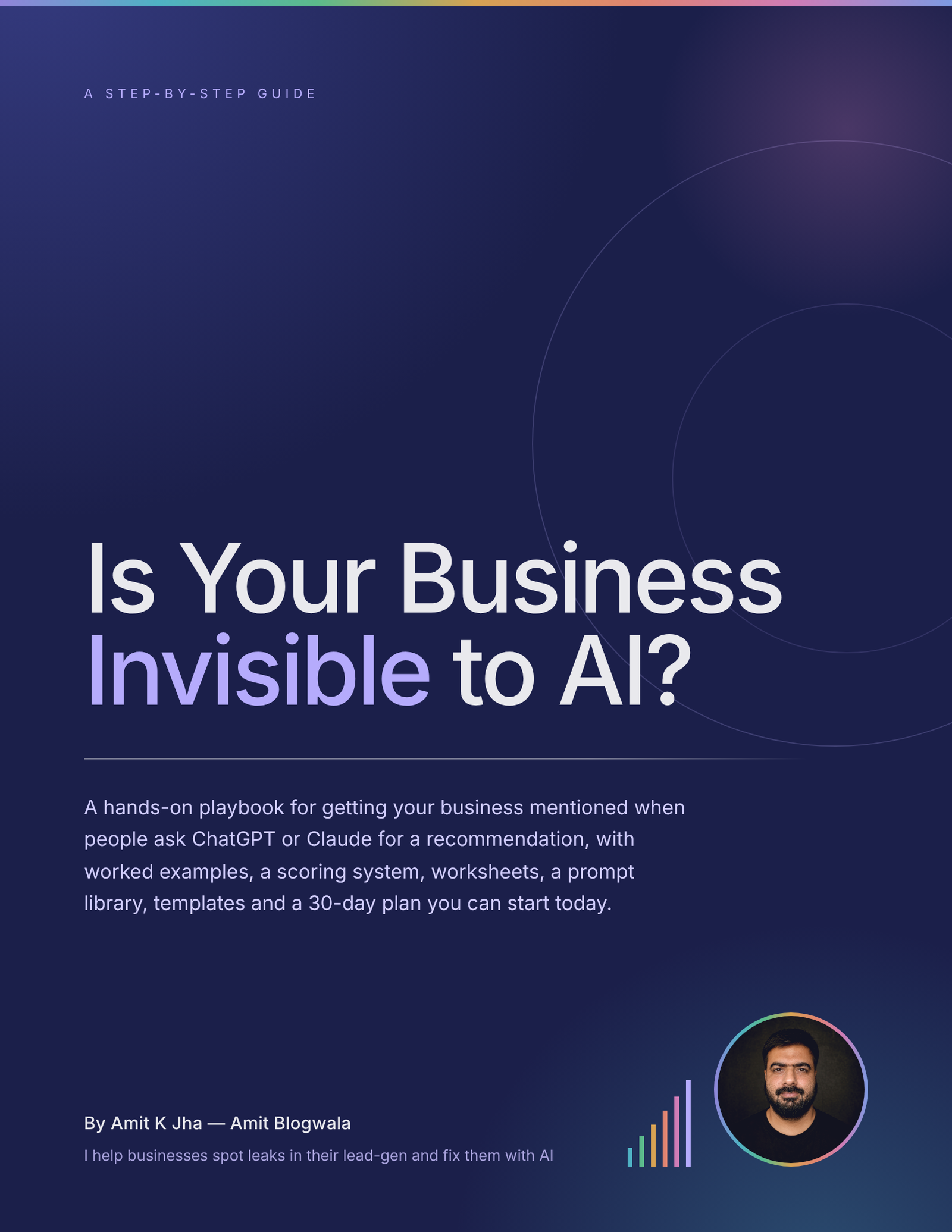 Is Your Business Invisible to AI? Playbook cover by Amit Blogwala