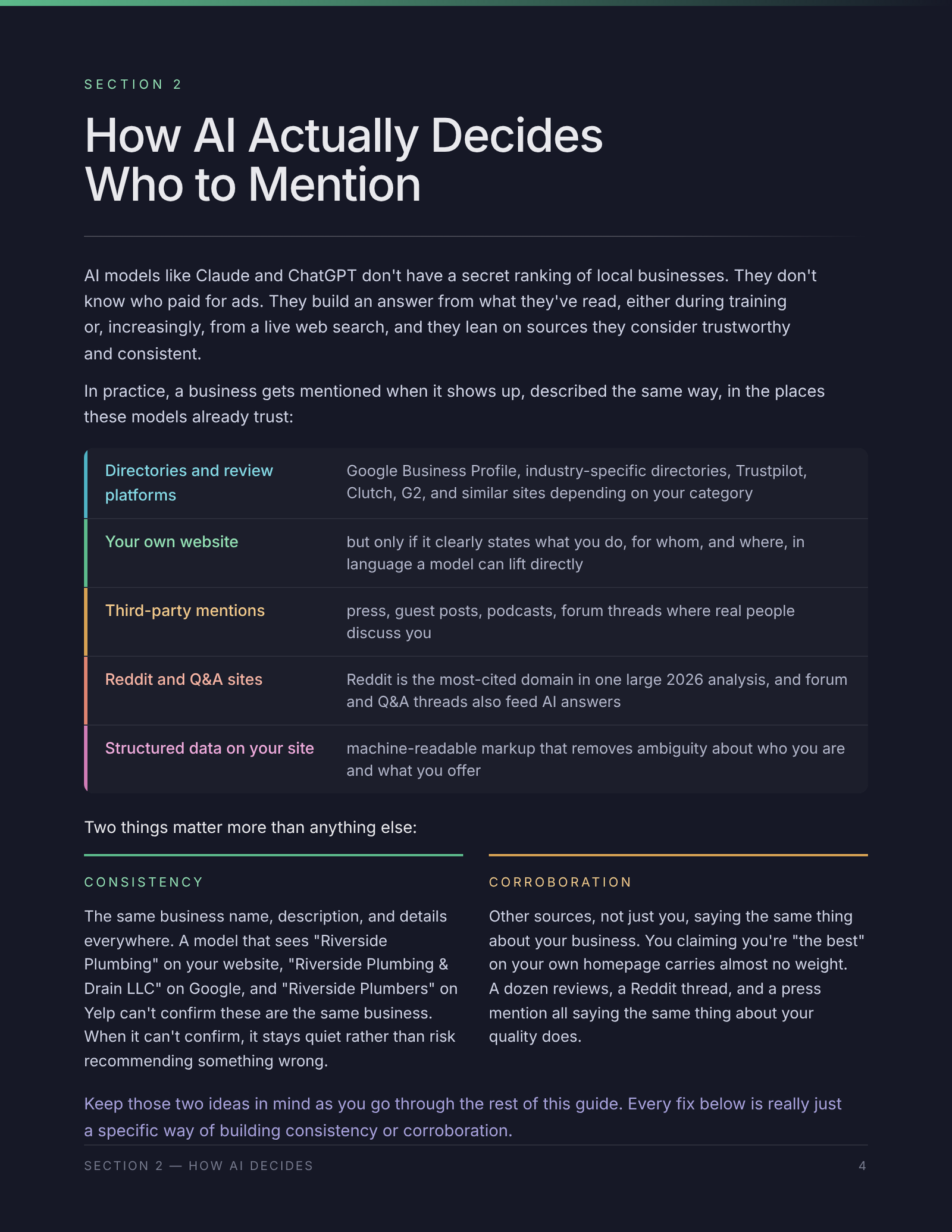 Understand the context: actual page from the AI visibility playbook