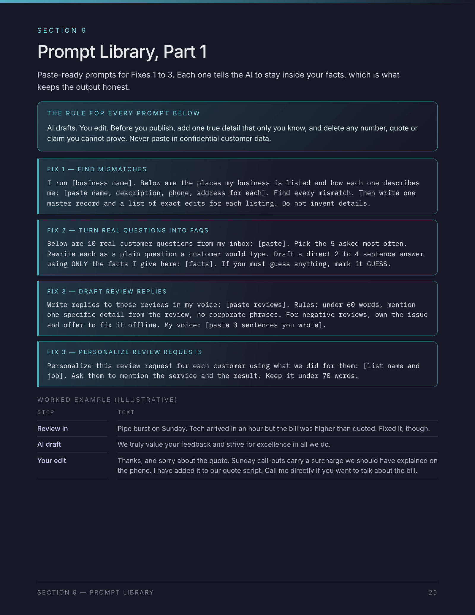 Start with a prompt: actual page from the AI visibility playbook